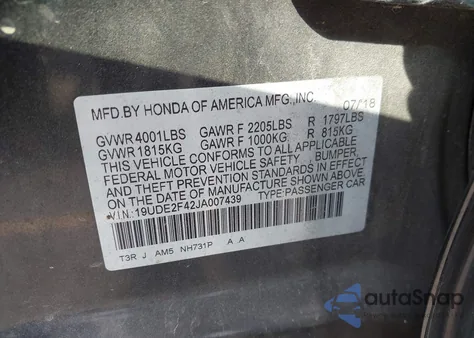 2018 Acura Ilx Special Edition from USA, damaged, VIN 19UDE2F42JA007439